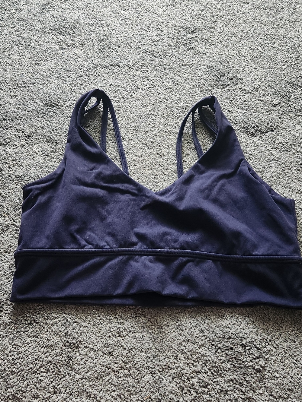 BuffBunny Navy Blue Strappy Sports Bra